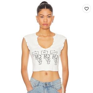 Read The Signs Rebel Tank in White Boys Lie